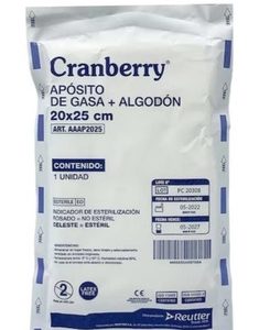 Aposito Gasa + Algodon 20x25cm 10U Cranberry