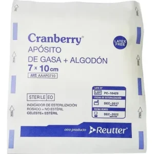 Aposito Gasa + Algodon 7x10, 10U Cranberry