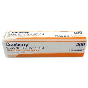 Gasa no tejida 5×5 No Estéril Cranberry