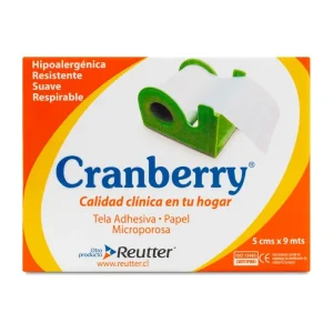 TELA ADHESIVA PAPEL MICROPOROSA 5CM X 9M 1 UNIDAD CRANBERRY