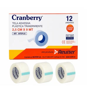 CINTA ADHESIVA PLASTICA 2,5 X 9 M 12 UNIDADES CRANBERRY