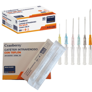CATETER INTRAVENOSO  50 UNIDADES CRANBERRY 20g -22g -24g