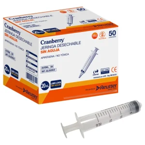 JERINGA 20 ML 50 UNIDADES CRANBERRY