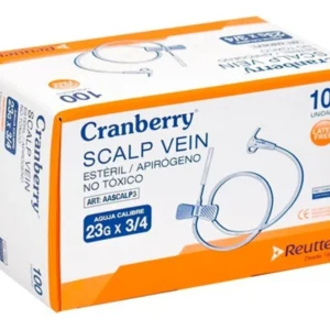 SCALP VEIN 23GX3/4 100 UNIDADES CRANBERRY