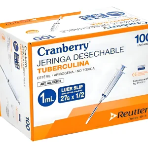 JERINGA 1CC TUBERCULINA  100 UNIDADES CRANBERRY