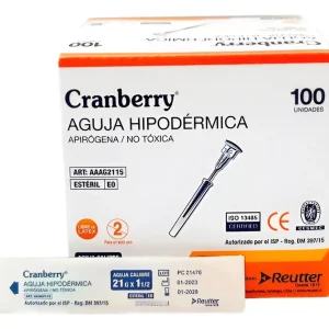 AGUJA HIPODERMICA 100U CRANBERRY