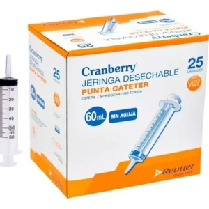JERINGA 60 ML 25 UNIDADES CRANBERRY