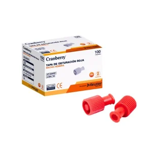 TAPA DE OBSTURACION ROJA 100U CRANBERRY